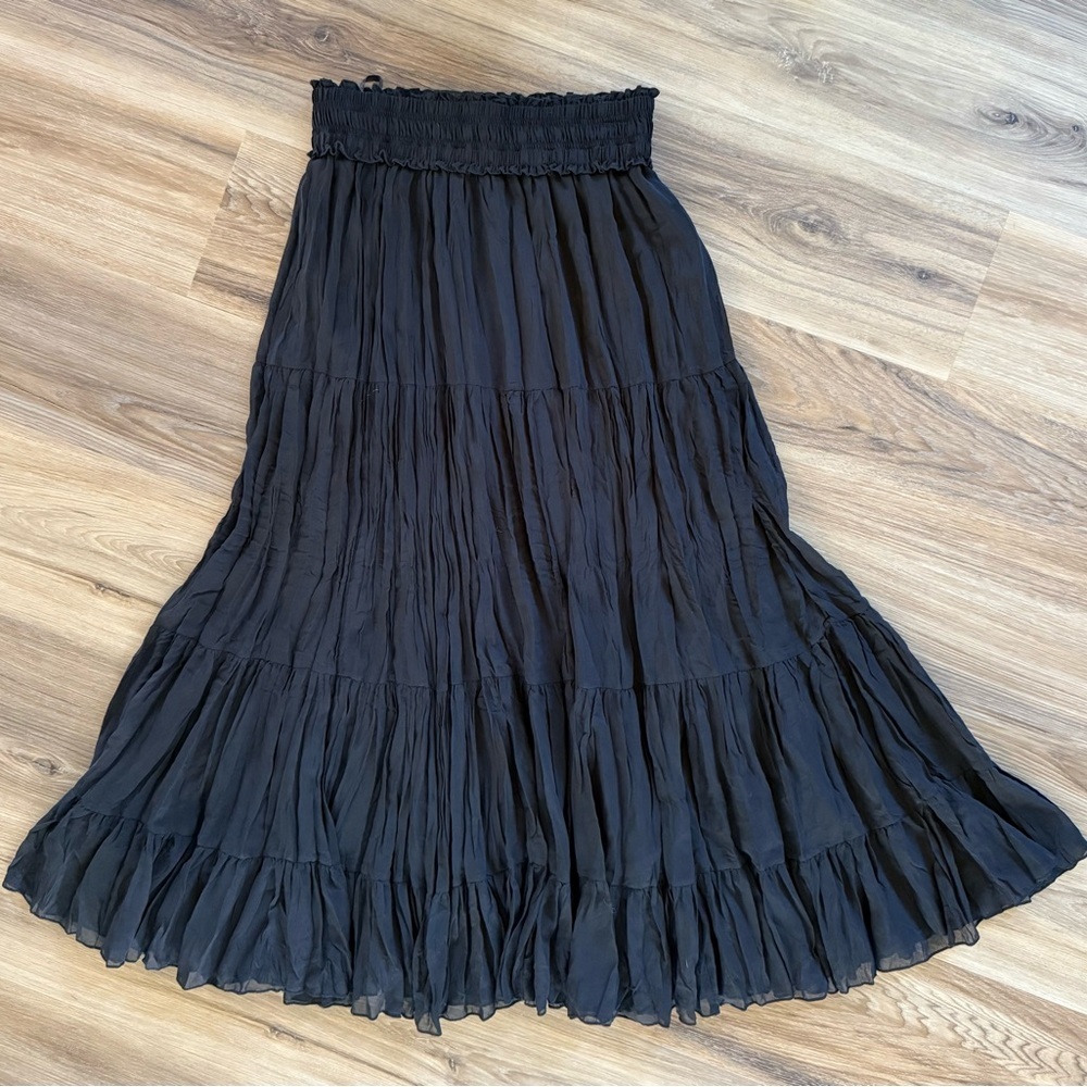 Alberto Makali Black Tiered Maxi Skirt - Picture 4 of 4